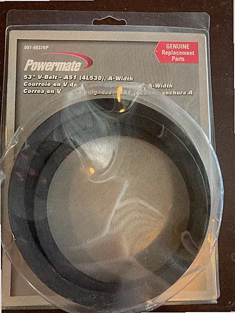 53" V-BELT - A51 (4L530) A-Width Powermate 007-0037RP use with air compressors